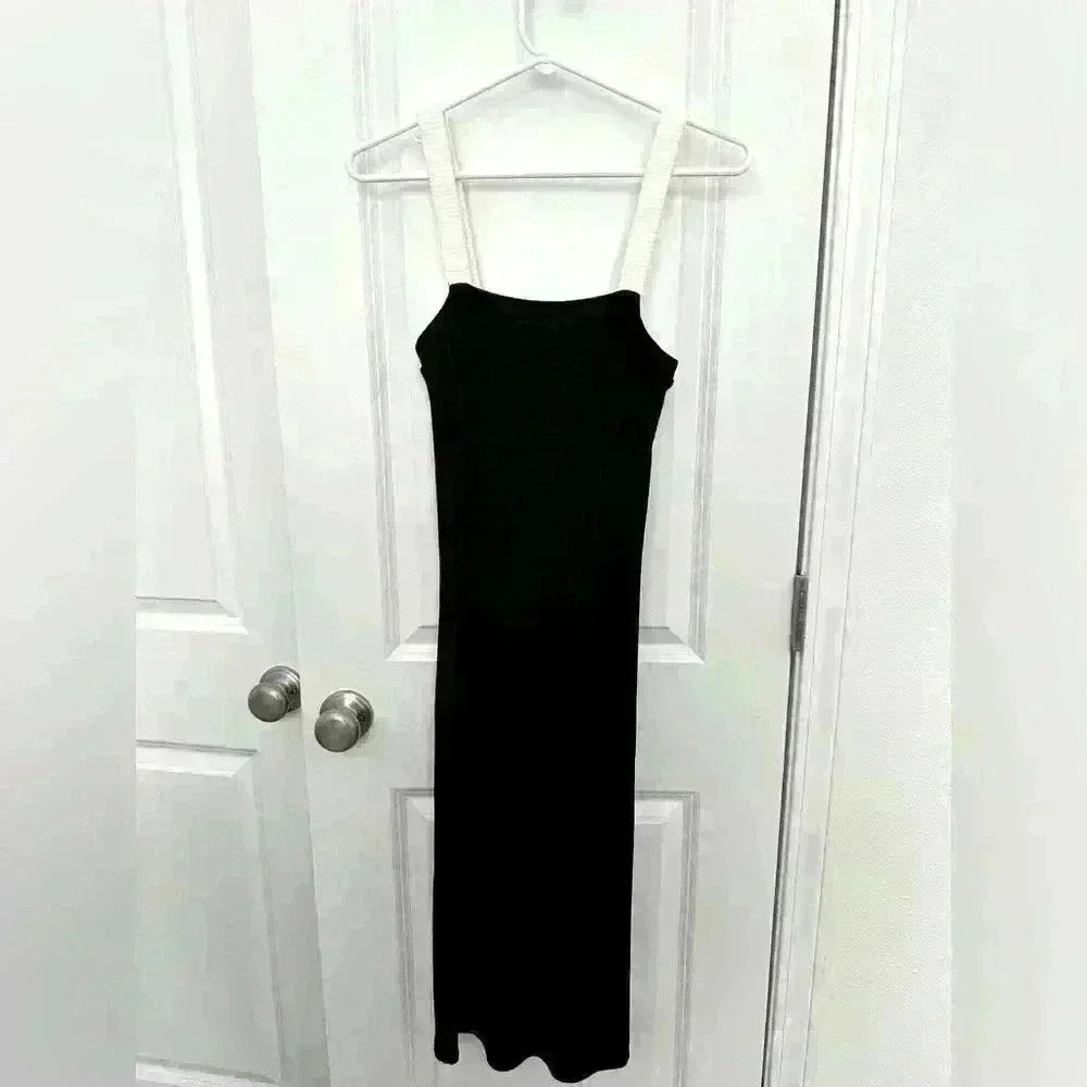 Zara Collection Rib Knit Bodycon Sleeveless Midi Dress Size S